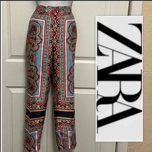 Zara Multicolor Patterned Trousers